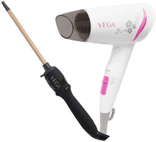 VEGA Chopstick Hair Curler-7x10 mm (VHCS-01) & Go Style 1200 Hair Dryer (VHDH-18) Personal Care Appliance Combo-image-15