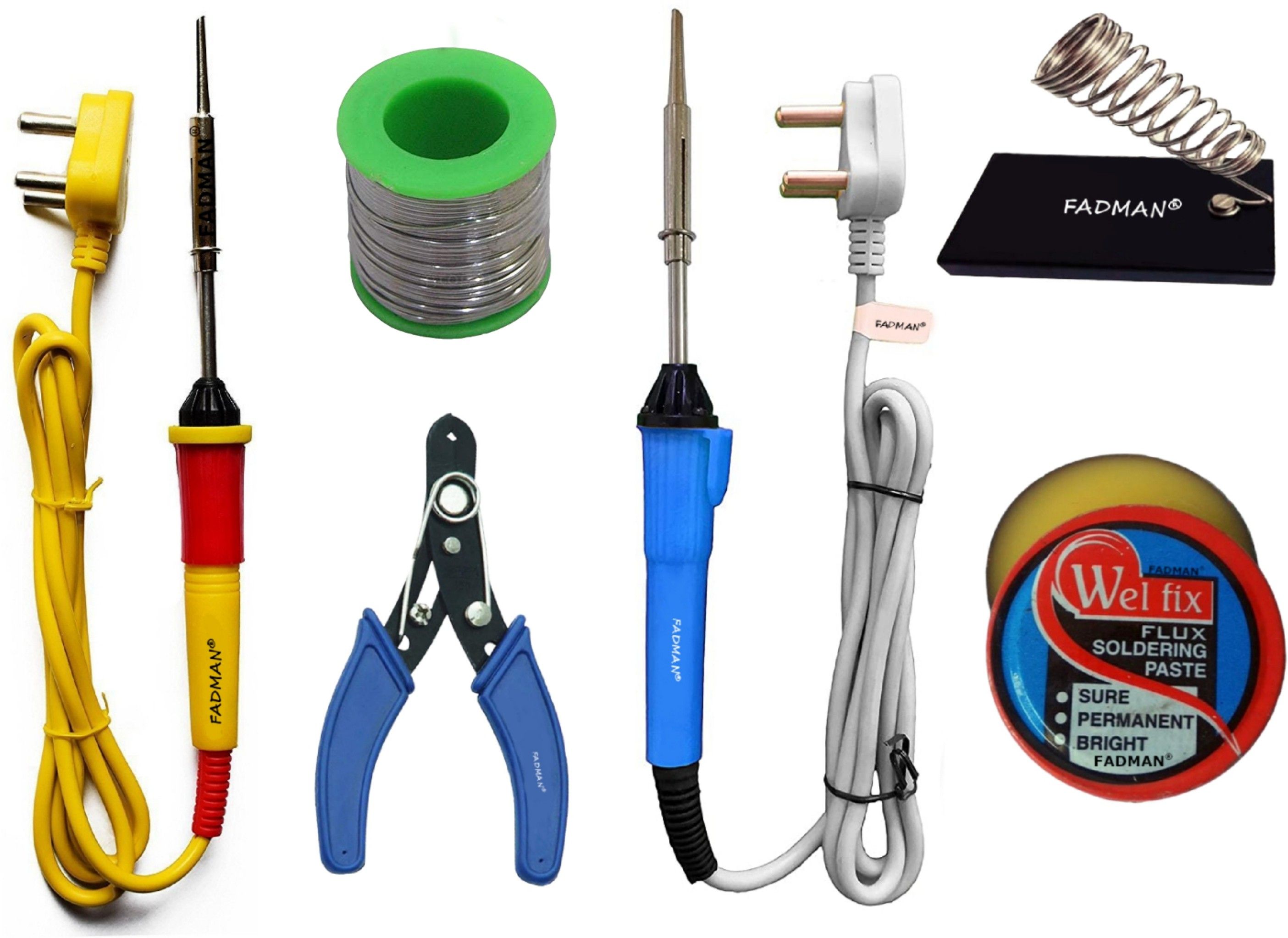 Combo Pack (Type-4) 1 Pc Cutter| 1 Pc Solder Wire |1 Pc Stand |1 Pc Soldering Flux | 2 Pcs Soldering Iron 25 W Simple-image-14