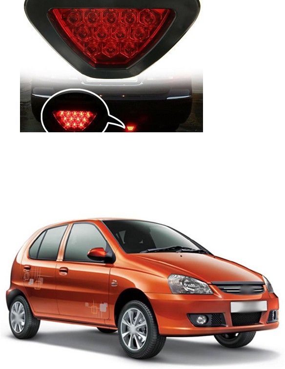 LED Car Blinking Brake Light Triangle F1 Style Rear Tail Brake Lamp 12V Universal Fit for All Cars (Red) X214 Car Reflector Light-image-16