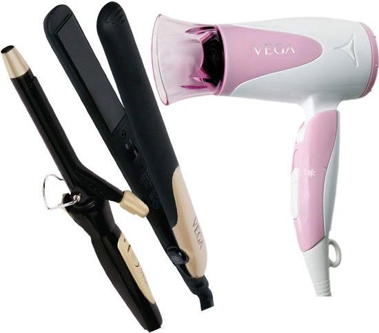 VEGA Miss Dazzle Styling Set (VHSS-02) & Blooming Air 1000 Hair Dryer (VHDH-05) Personal Care Appliance Combo-image-18