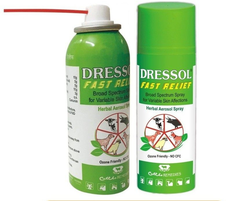 dressol Broad Spectrum Spray for Variable Skin Affections Relieves itching and irritation For Dogs Pet First Aid Kit image 1