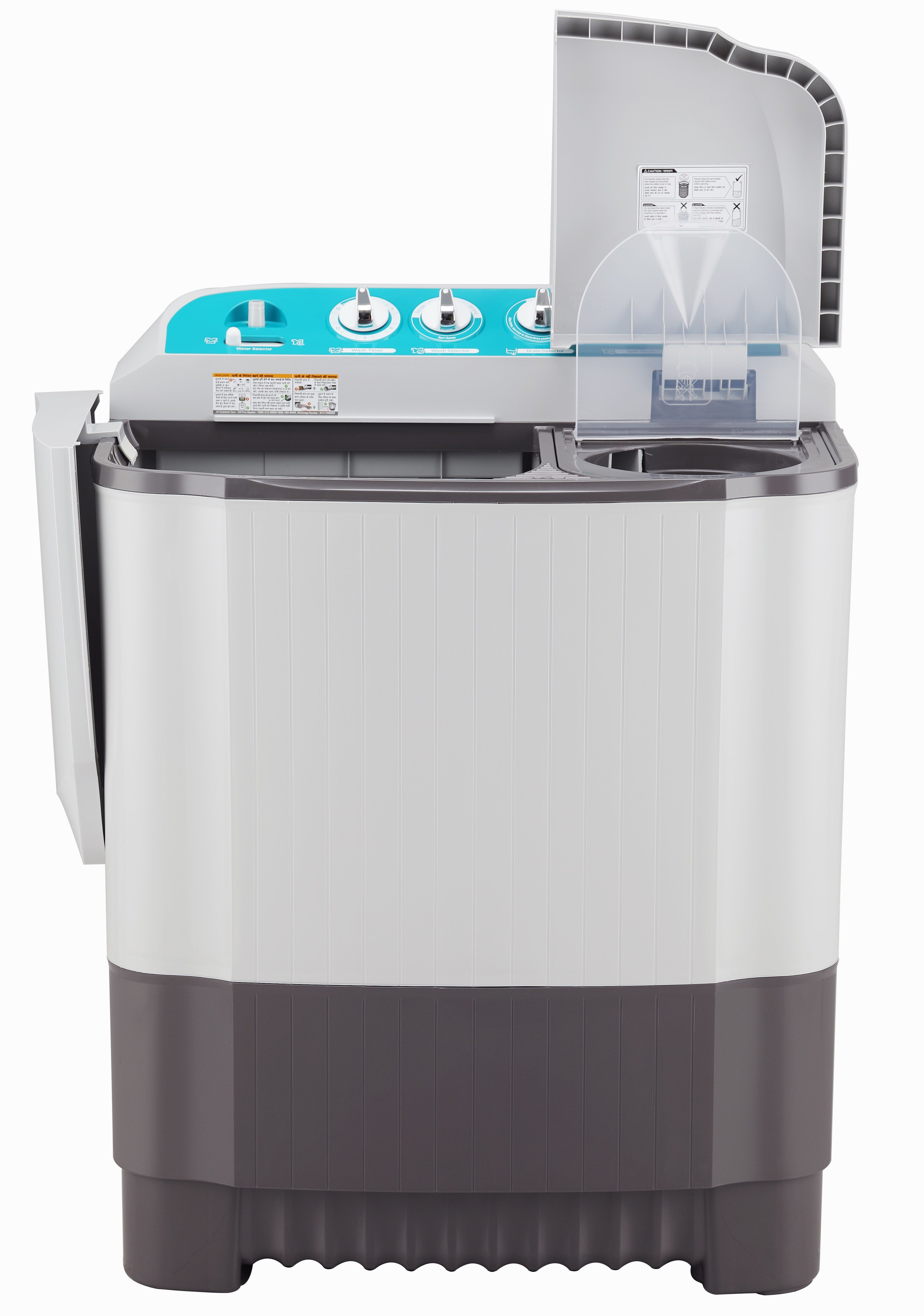 lg 6 kg With Collar Scrubber Semi Automatic Top Load Black, White-picture-10