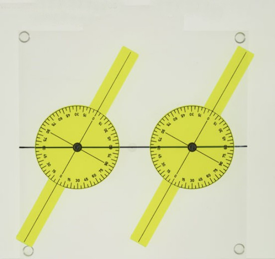 the labworld Model for Angle of Parallels mathematics kit manipulatives learning resources kit Teaching aid Material,size 27x27 cm Ruler image 1