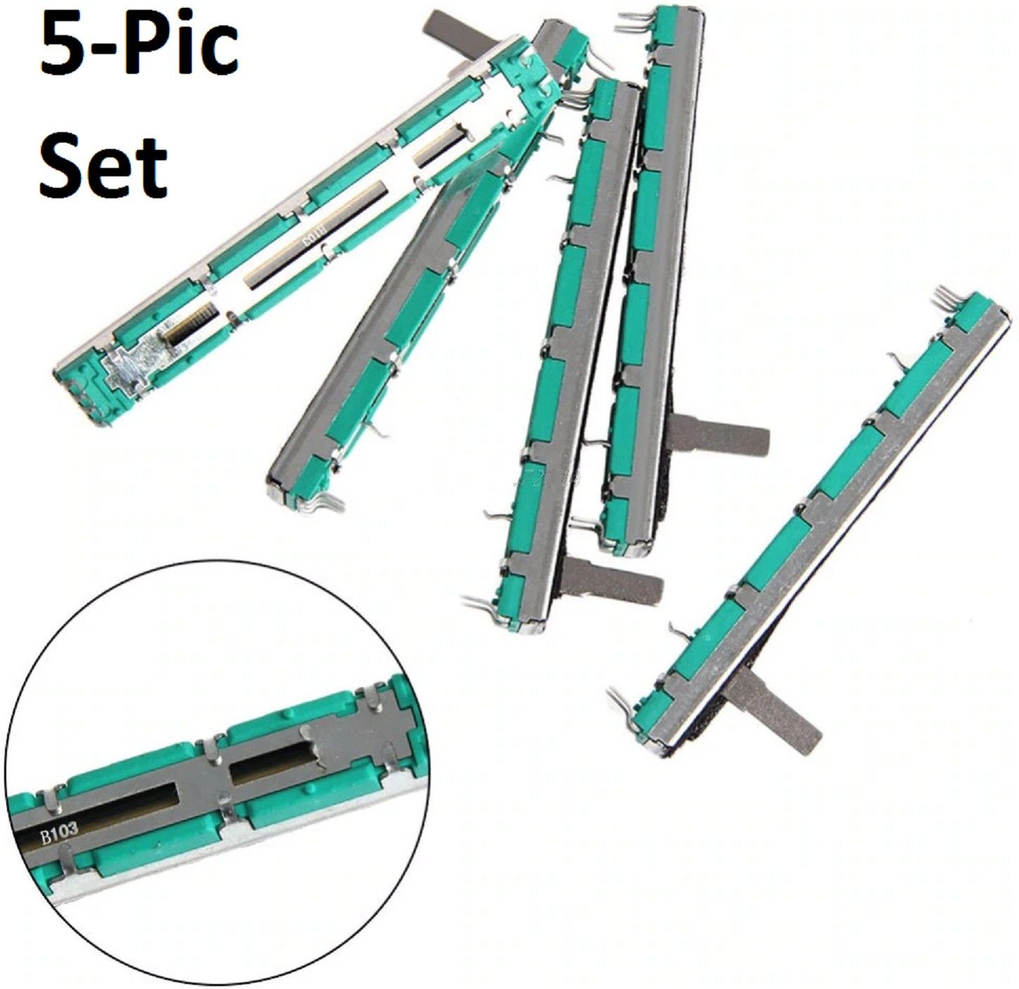 dhruv-pro 5Pcs/Lot Double B10K Original B10KX2 Behringer Pot Mixer Fader 7.5 CM 75 MM Potentiometer ohk Electronic Components Electronic Hobby Kit-picture-24
