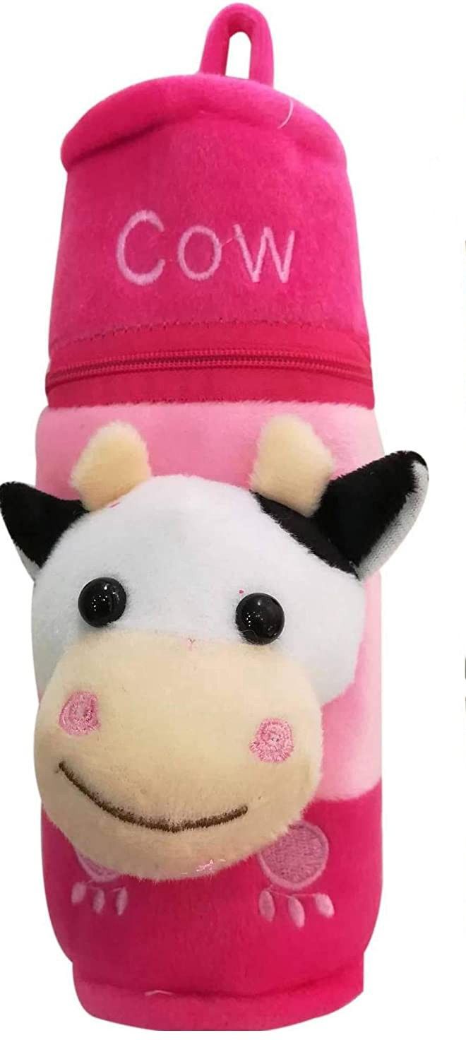 Cute Animal Design Velvet Baby Feeding Bottle Cover (Cow)-image-26