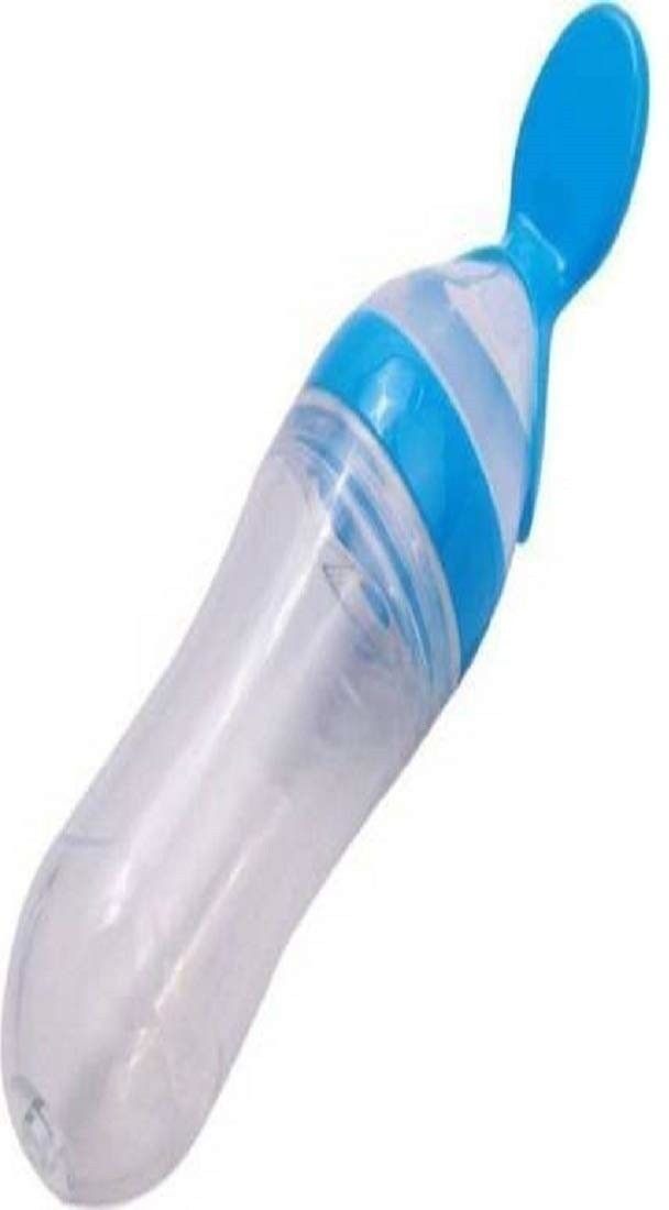 Baby Squeezy Food Grade Silicone Spoon Bottle Feeder- 90 ml- SILICONE-image-26