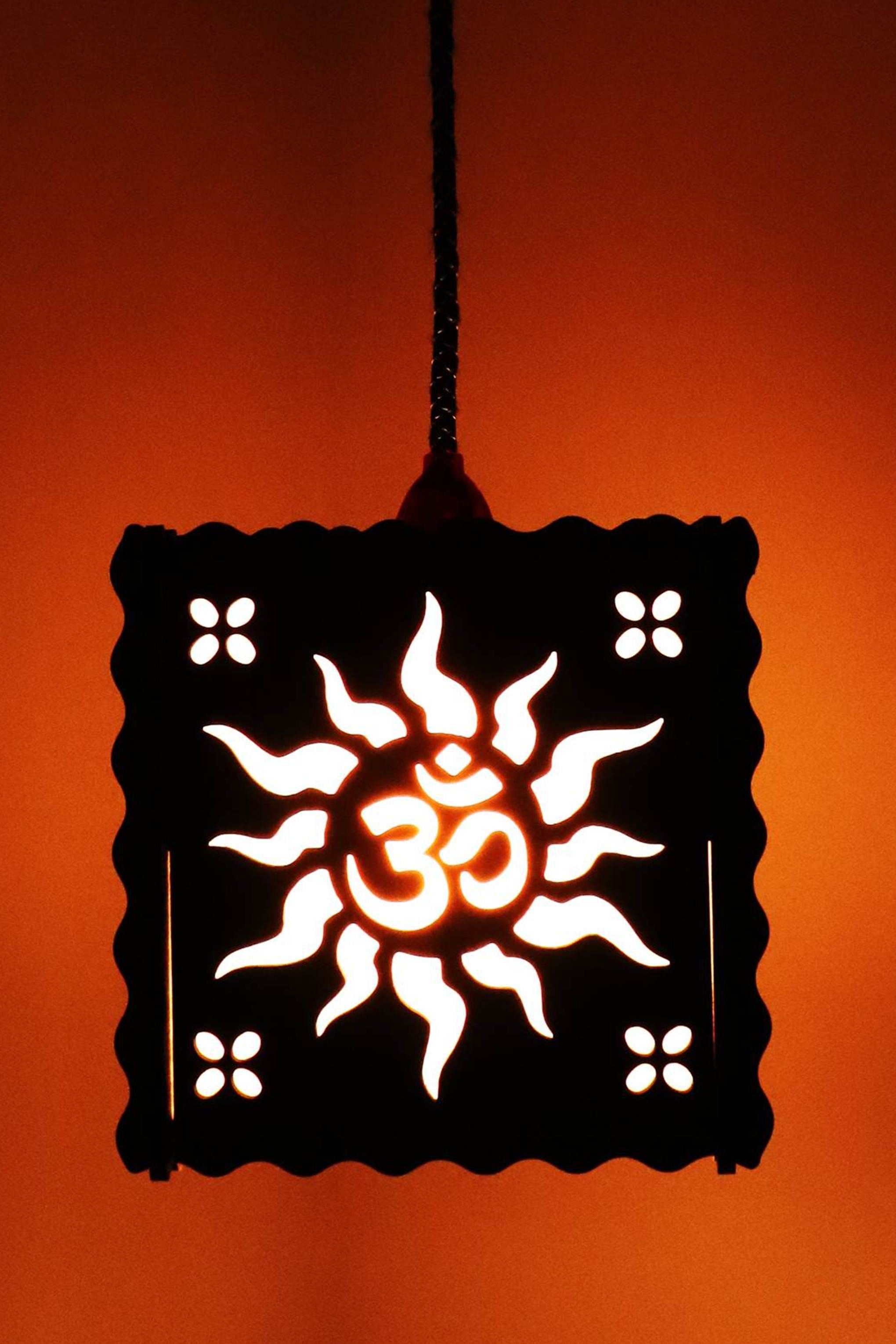 519 Om Ceiling Light Wooden Pendant lamp Shade (with Bulb) Handcraft Artistic Hanging Night Lamp Pendants Ceiling Lamp-image-28