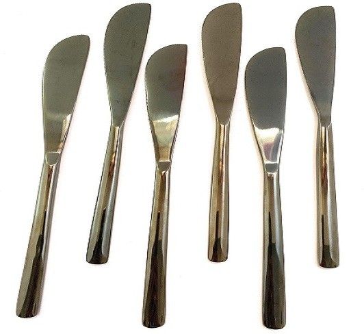Stainless Steel Table Knife, Butter Spreader, Dessert Knife Set (Pack of 6) Stainless Steel Table Knife, Butter Spreader, Dessert Knife Set-image-11