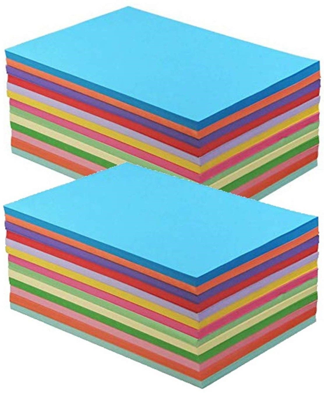 200 pcs (20 Sheet Each Color i.e. 20 * 10) Copy Printing Papers A4 Sheets Square Double Sided Colored Paper DIY Craft Unruled A4 70 gsm Coloured Paper-image-40