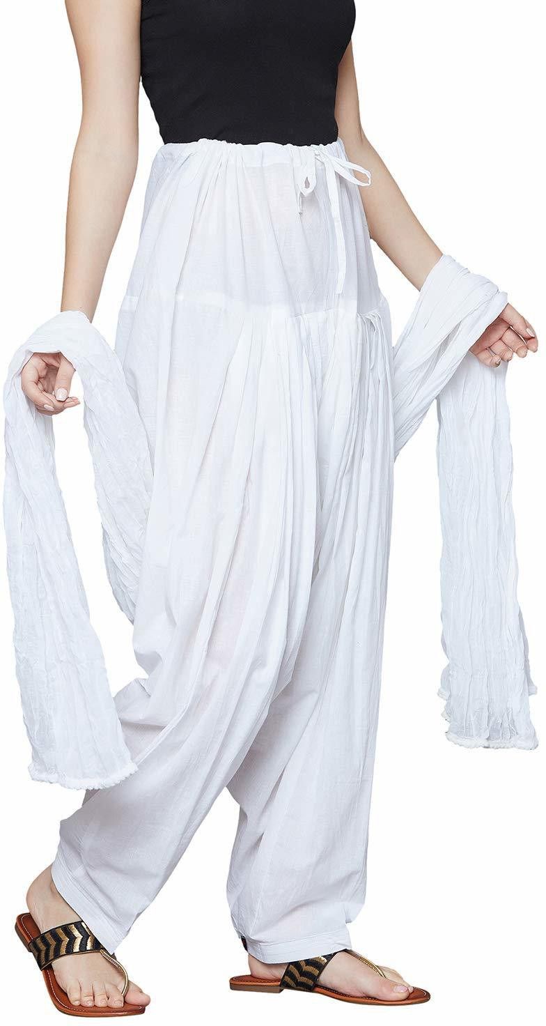 pradeep fashion point Pure Cotton Solid Women ["White"] Salwar-picture-20