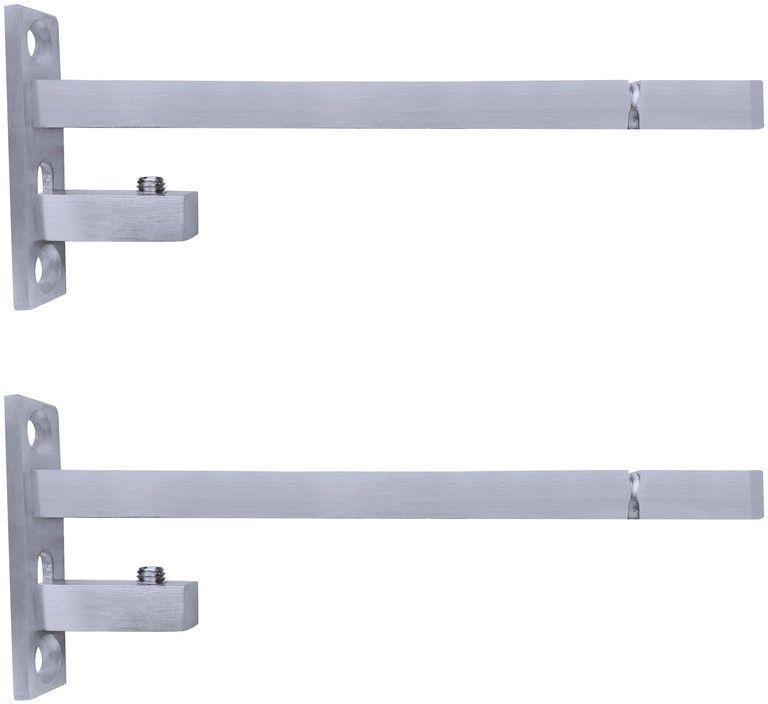 atlantic F Type Glass Shelf Bracket 6 inch (Stainless Steel, Silver Matt Finish, Adjustable 6/8/10/12 mm, Pack of 2 Piece) 14CM Shelf Bracket-picture-10