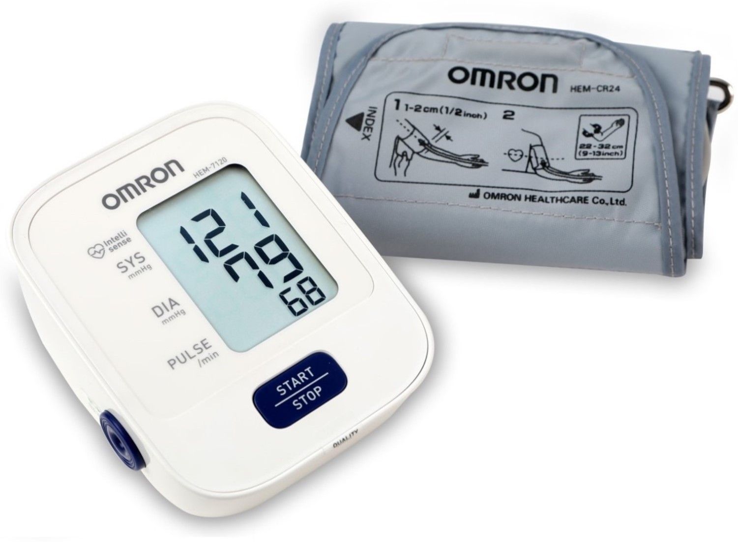 OMRON HEM-7120 Digital Blood Pressure Monitor with Intellisense Technology Bp Monitor
