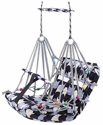 New Cotton Baby Swing for Kids Baby's Children Folding and Washable 1-3 Years with Safety Belt Home Garden Jhula for Babies for Indoor Outdoor Swings Swings