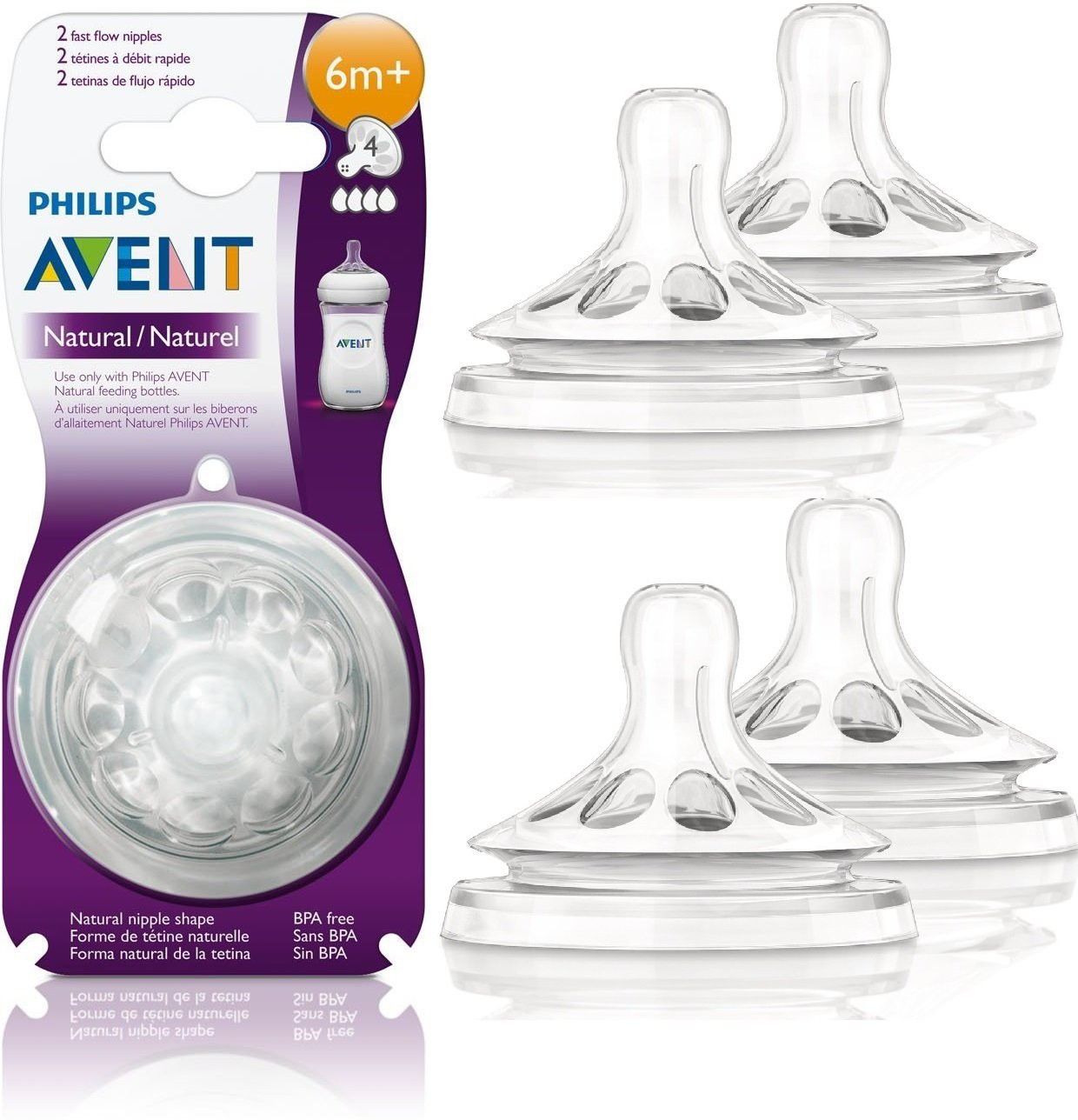 philips avent FEEDING NIPPLE NATURAL 6M+ Fast Flow Nipple-picture-16
