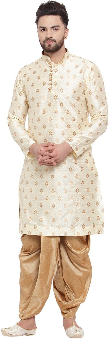 larwa Men Art Silk Kurta Dhoti Set-picture-18