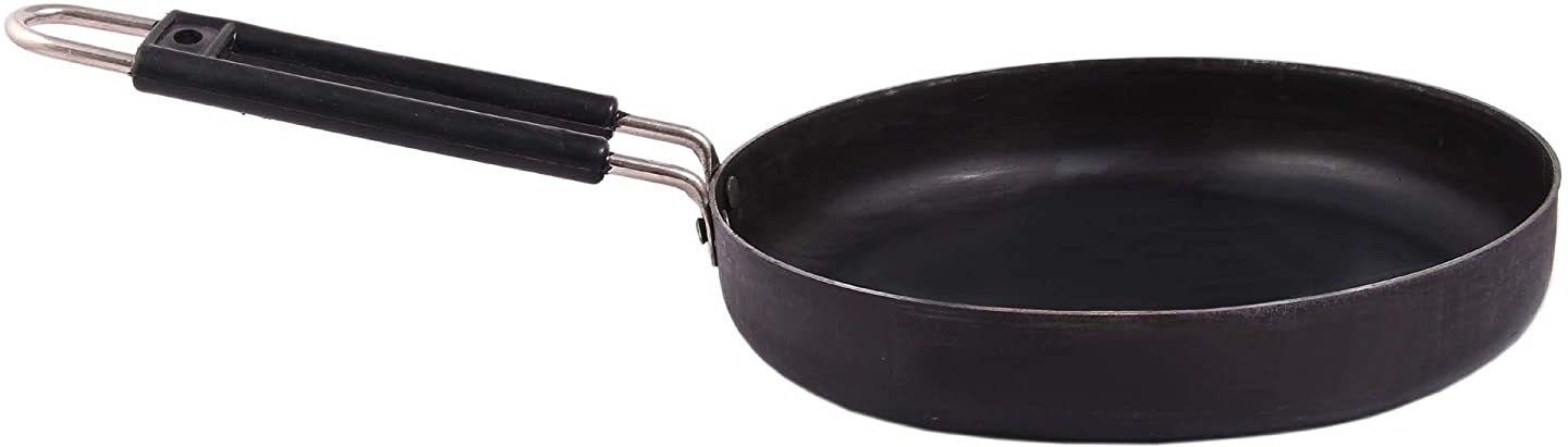Iron Cookware Set Pre-Seasoned deep Fry for Cooking Iron Pan with Steel Handle 10 Inch 1.5 Liter Induction Friendly Fry Pan 28 cm diameter 1.5 L capacity-image-45
