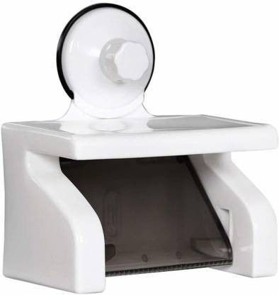 Waterproof Magic Sticker Toilet Paper Holder Self Adhesive Bathroom Toilet Tissue Paper Roll Holder Dispenser with Shelf Rack Plastic Toilet Paper Holder-image-15