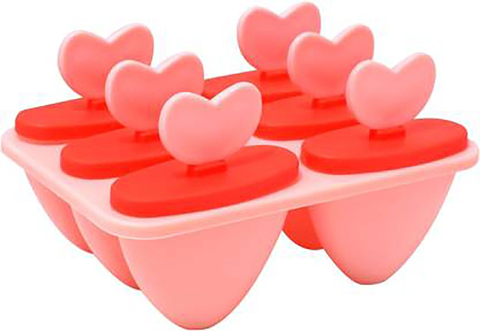 icy Summer Special cute ice cream mold heart shape stick ( multicolor) Red Plastic Ice Cube Tray-picture-12