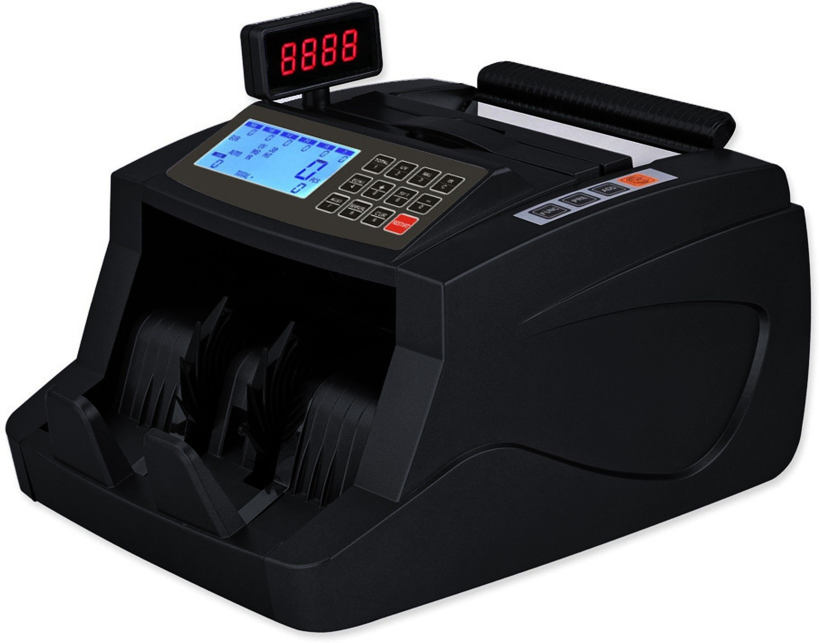 Drop2Kart Bill Counter with LCD + LED Display & UV/MG/MT/IR FakeNote Sensor, ADD/BATCH Mode, Fast Counts All Old & Latest INR Note Counting Machine image 1
