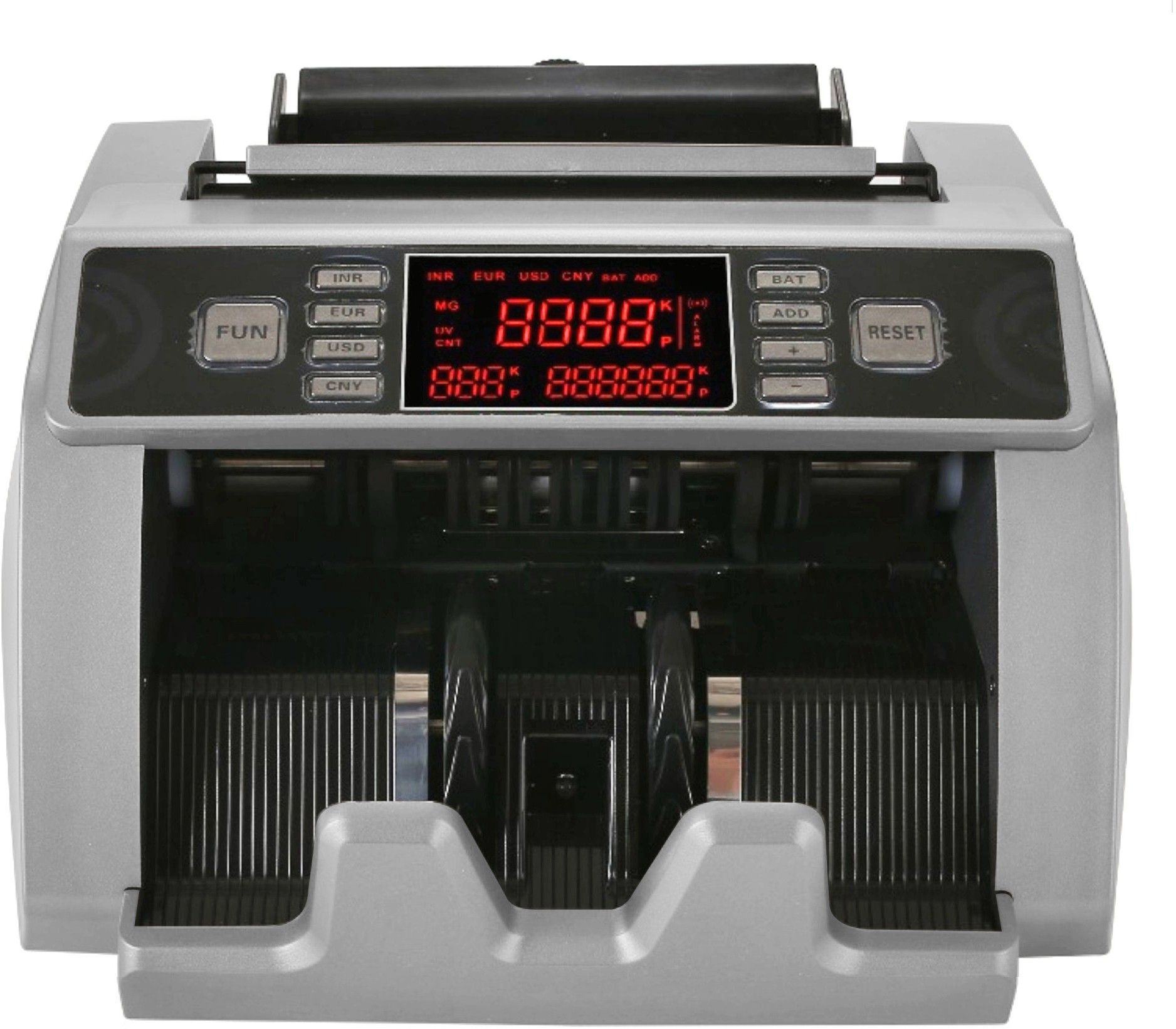 Drop2Kart BillCounter with UV/MG/DD/IR FakeNote Scanning, LED Display, Multi Currency Support with 1-Yr. After Sales Warranty Note Counting Machine-picture-11