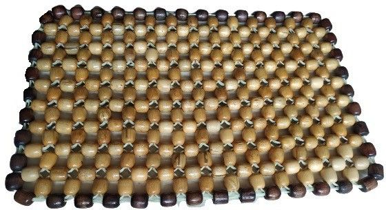Q1 Beads Ventilated Wooden Beads Laptop Cooling pad/Heat Insulation Pad for All Brands Laptop,Rectangular 40 x 25 cm (Standard,Beige) Cooling Pad-image-9