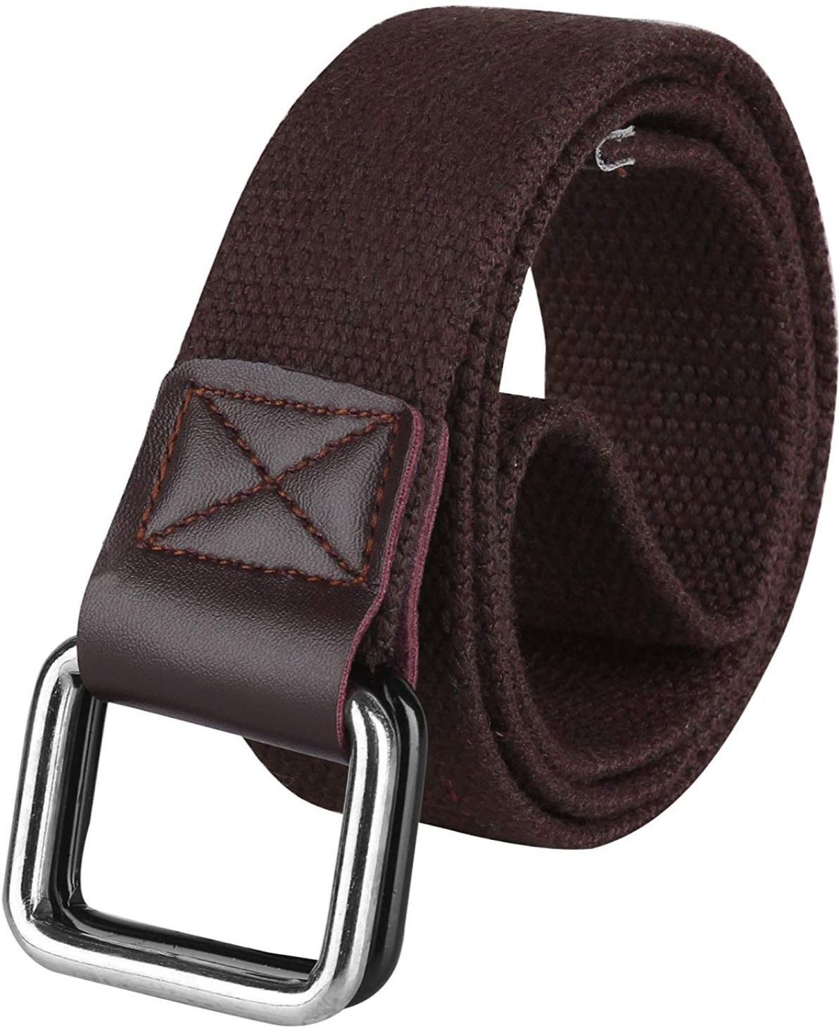 Men Casual Brown Canvas Belt-image-4