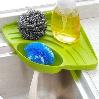 Creative Useful Multipurpose Must Have Corner Sink Wash Basin Storage Organizer Rack,Pack of 2,Multicolor Corner Basin-image-46
