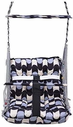 Cotton Swing for Kids Baby's Children Folding and Washable 1-10 Years with Safety Belt - Home,Garden Jhula for Babies | Swing for Babies | Outdoor Swing for Kids (Multicolor) Swings-image-36
