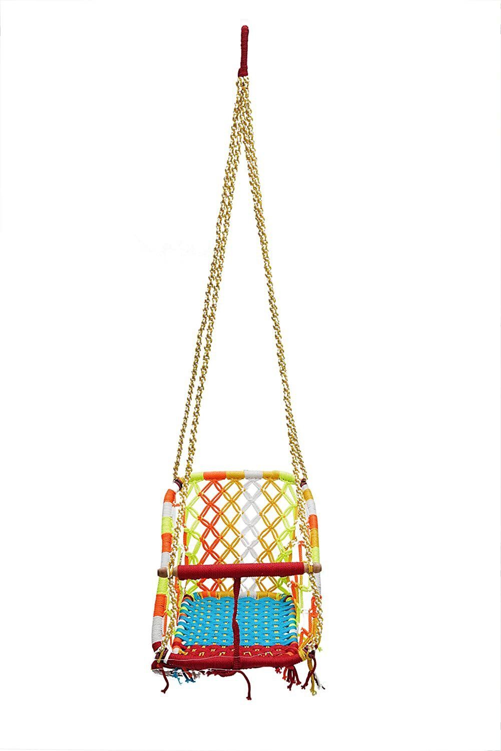 Handmade Hanging Cotton Baby Swing Jhula Chair for Home Outdoor Baby Jhula Swing Swings-image-11
