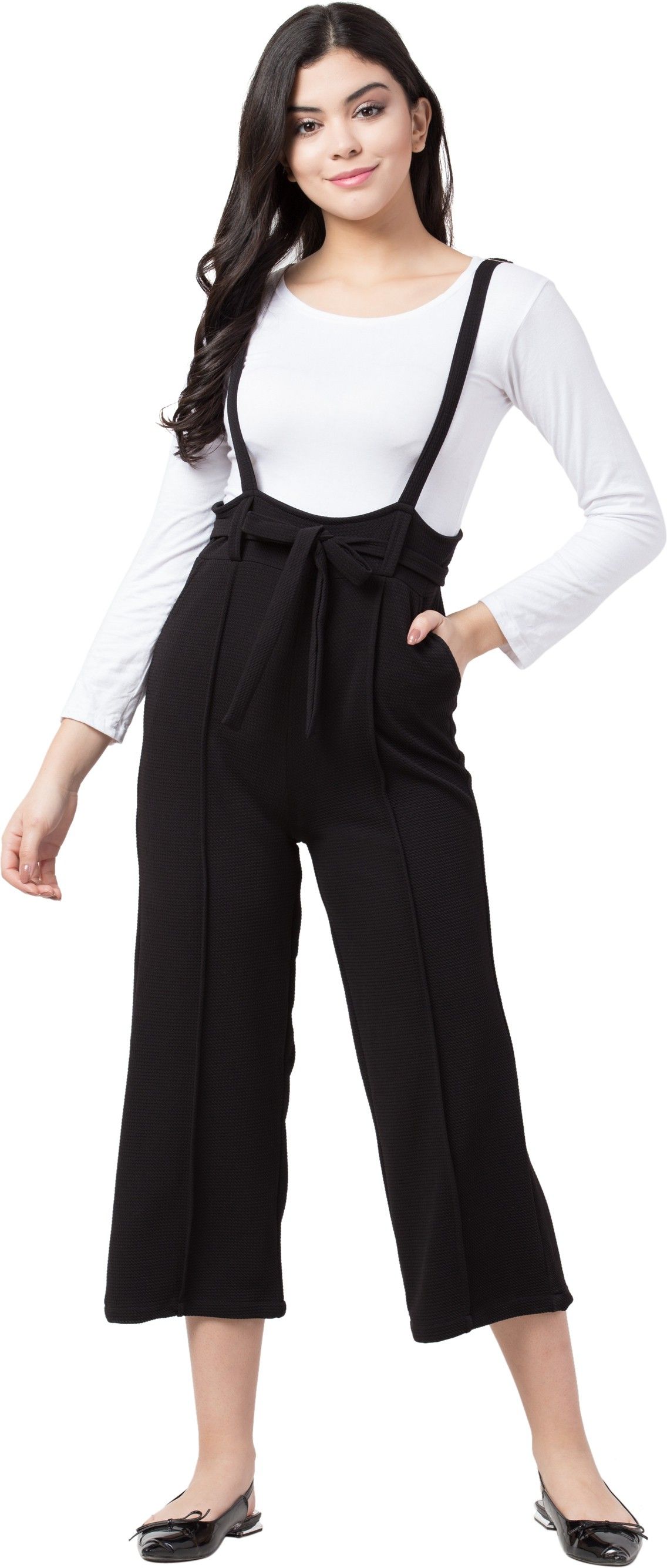 famiss fashion Women Black Dungaree-picture-28