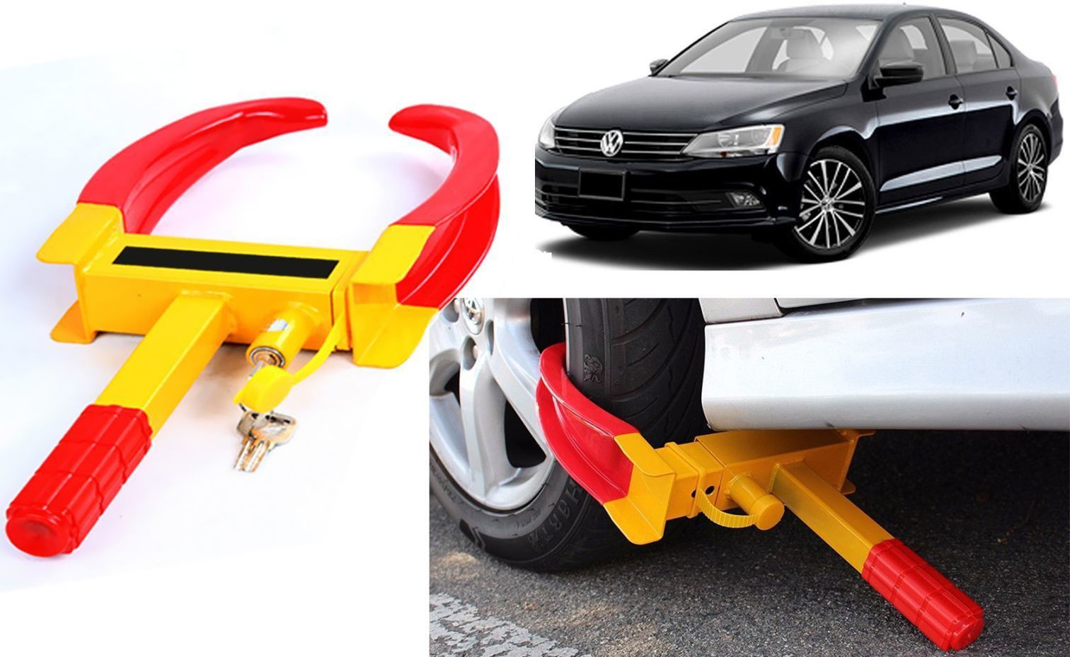 W7L382 Heavy Duty Anti Theft Wheel Lock Clamp Anti-Theft Towing Parking Boot Tire Claw Adjustable Wheel Lock-image-40