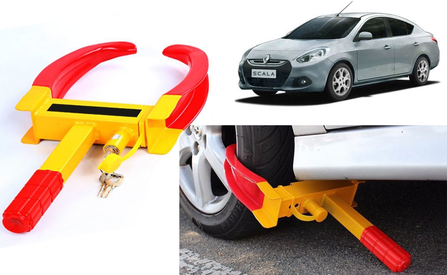 auto kite W7L312 Heavy Duty Anti Theft Wheel Lock Clamp Anti-Theft Towing Parking Boot Tire Claw Adjustable Wheel Lock-picture-26