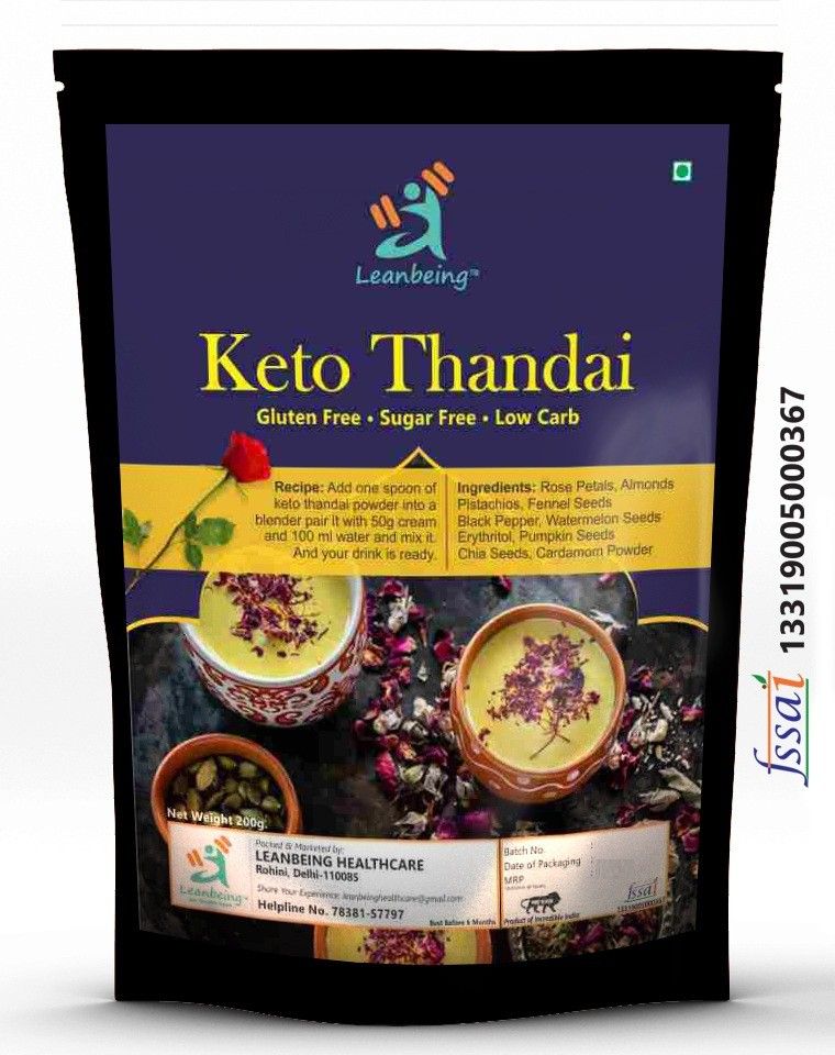 Keto Rose Thandai Premix 200gm |Sugar-Free, Organic, Gluten-Free, Low Carb, Ultra-Low GI, Vegan, Diabetes-image-42