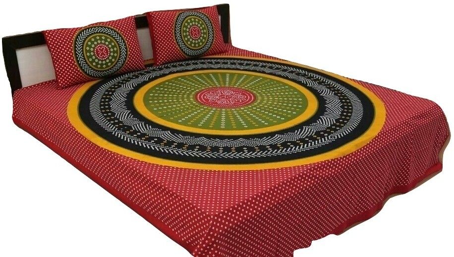 140 TC Cotton Double Printed Flat Bedsheet-image-39