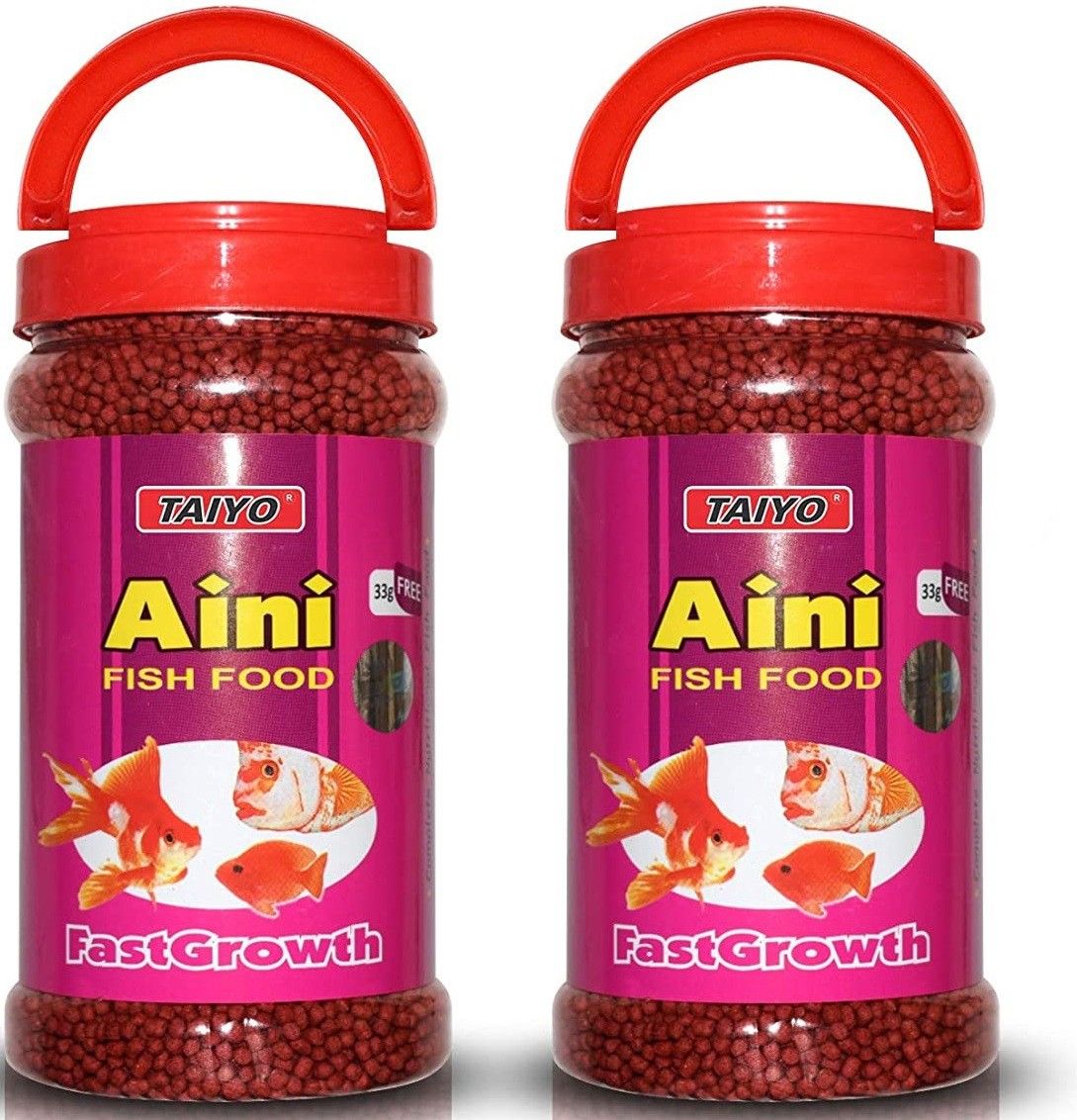 taiyo Aini Fast Growth Fish Food 330g + 33g (Pack of 2) Fish 0.726 kg (2x0.36 kg) Dry New Born, Adult, Young Fish Food-picture-23