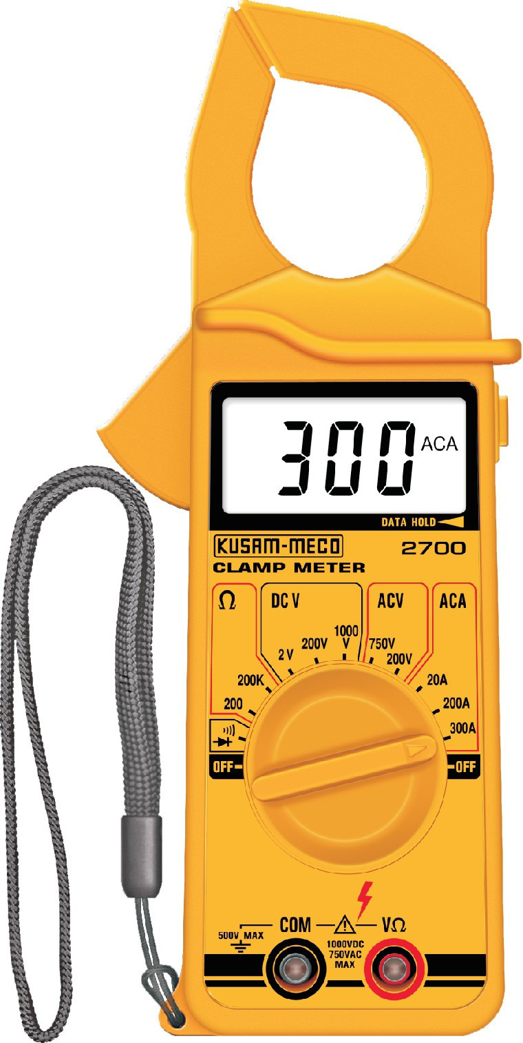 kusam-meco 3 ½ Digits 2000 Counts Digital Clamp Meter (6 Functions, 12 Ranges) Digital Multimeter image 1