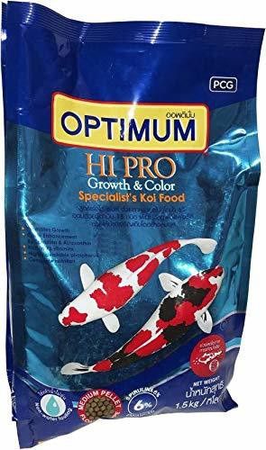 optimum Hi-Pro Growth & Color Specialist's Medium Pellet Koi Fish Food by foodie Puppies (1.5Kg) 1.5 kg Dry Adult, New Born Fish Food-picture-18