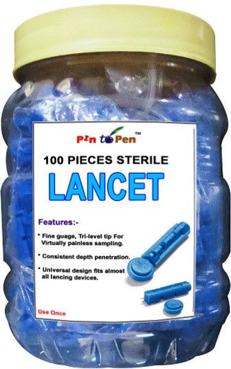 Pin to Pen 100 Pieces Sterile Lancet Glucometer Lancets-image-9