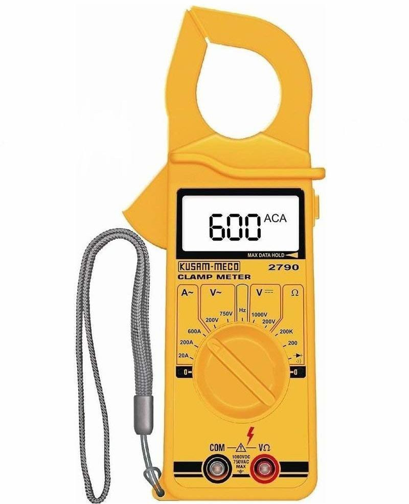 meco KM 2790 3½ Digit 600A AC 1999 Counts LCD Digital Clamp Meter Digital Multimeter image 1
