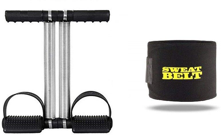 shopeleven combo double srping Tummy Trimmer & sweat belt body Ab exerciser Home,Gym kit ZC2 Ab Exerciser-picture-34
