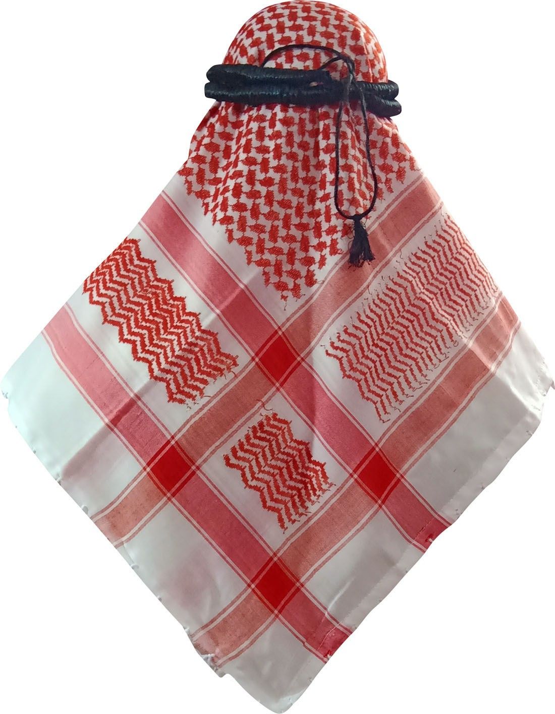 Self Design Chiffon Men Red Scarf