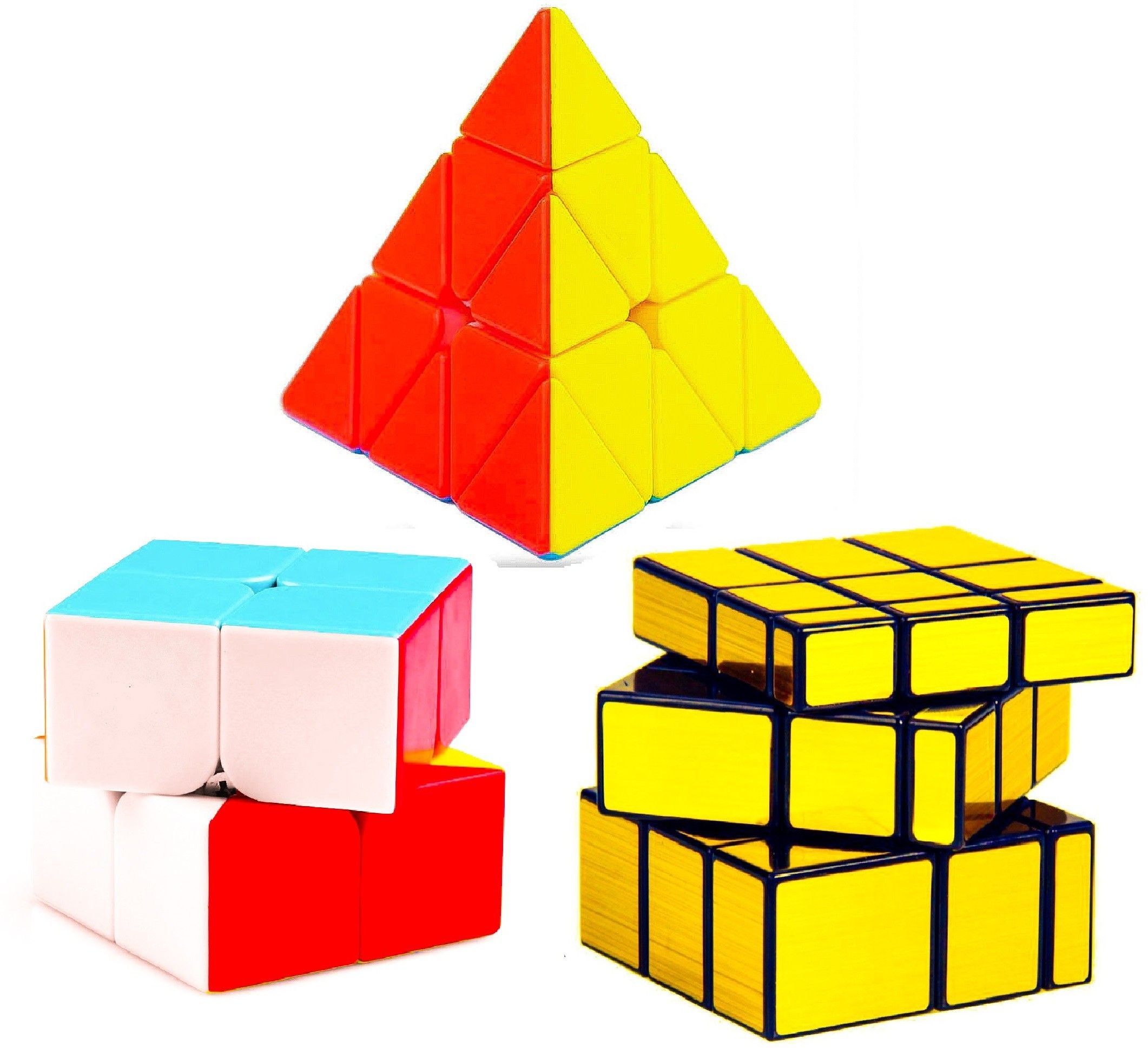d eternal Speed Cube Combo Set of 2x2 Pyraminx Pyramid Triangle & Mirror Puzzle-picture-19