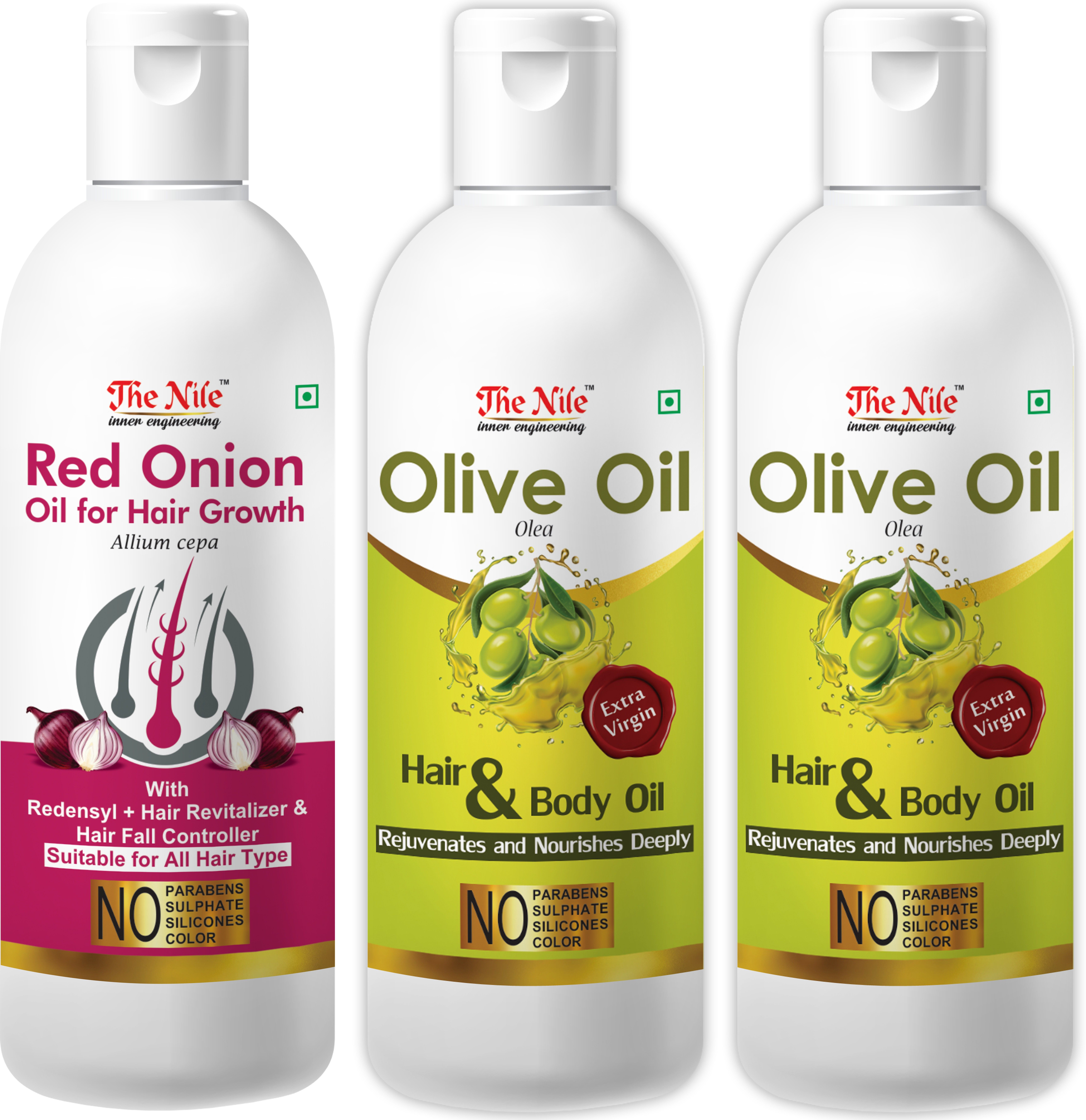 Red Onion Oil with Redensyl + Hair Revitalizer, Hair Regrowth & Hair Fall Control Hair Oil 100 ML + 100 % Pure Olive Oil To Support Hair Regrowth and Body, Rejuvenates and Nourishes Deeply 100 ML + 100 % Pure Olive Oil To Support Hair Regrowth and Body, Rejuvenates and Nourishes Deeply 100 ML (Set of 3 Bottle 300 ML) Hair Oil-image-22