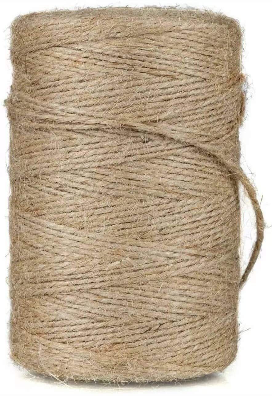 250m 2 Ply Strong Thick Natural Jute Rope Twine String 820 feet Thick and Strong Beige