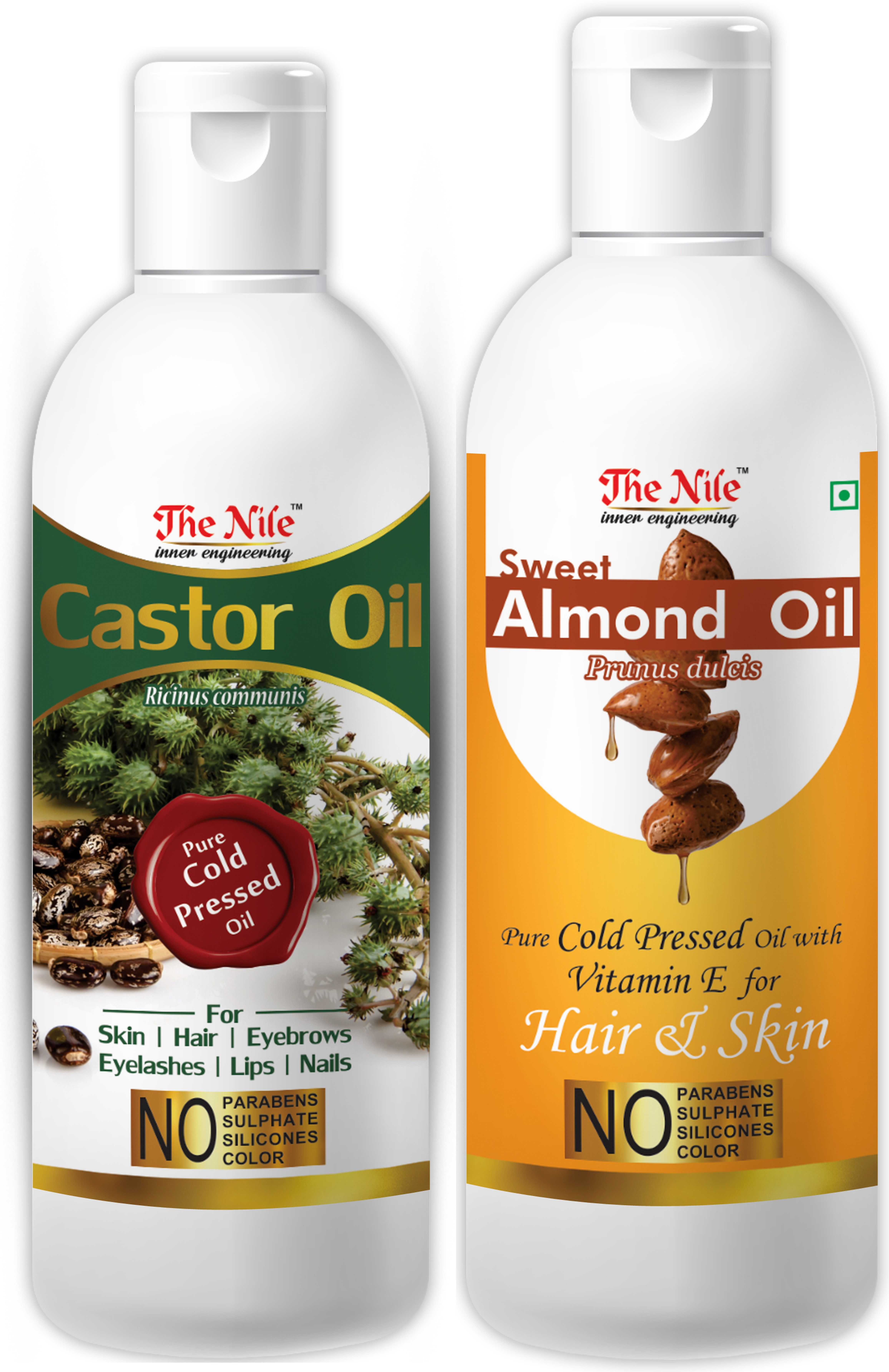 100% Pure Castor Hair Oil, Cold Pressed, To Support Hair Growth 100 ML + Pure Cold Pressed SWEET ALMOND OIL with Vitamin E for Hair Regrowth & Body Oil 150 ML (Combo Offer of 2 Bottle) (250 ML) Hair Oil-image-32