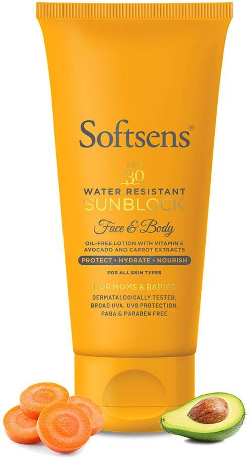 Softsens Baby Sunblock SPF 30 Light-weight, non grea