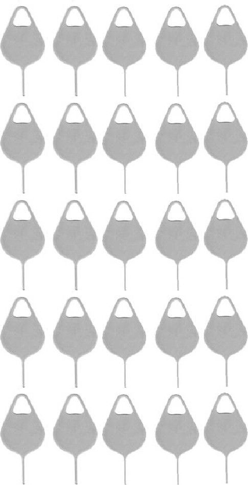 BUMTECH 25 pcs Mobile Sim Ejector pin Tools Tray Holder Opener (Steel) Sim Adapter