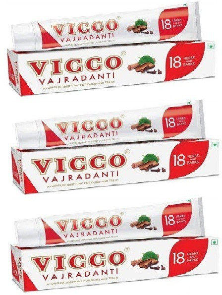 vicco TOOTH PASTE 100G * 3 (PACK OF 3) Toothpaste image 1