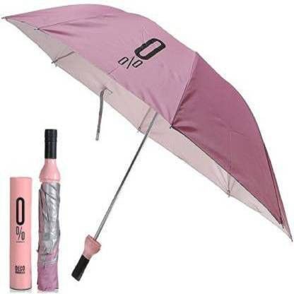 kitchexpo New Trending 0% Decent Look Deco Wine Bottle Travel Umbrella Umbrella (Pink) Umbrella-picture-27