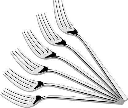 kr five products KR5 Products Stainless Steel Fork Spoon (Steel Fork) Pack Of 6 Stainless Steel Fork (Dinner Fork/Dessert Fork/Salad Fork) Set Of 6 Fork Steel Dinner Fork Set-picture-13